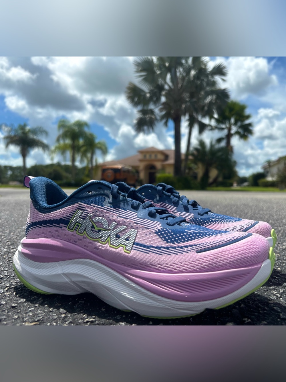 Hoka 💅 Skyflow Running Jogging Athletic Shoes Midnight Pink Twilight 1155113 MTW - Picture 7 of 14